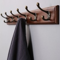 Hook Wall-mounted Cloister Bedroom Wall Door Rear Hanger Wall Rear Hanger Wall Solid Wood Hook Wall Punching Clothes Hanging Clothes Hook