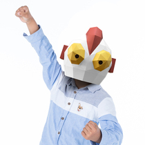 Annual meeting little monster paper mold full-face mask Childrens boy handmade toy school performance props hand-made