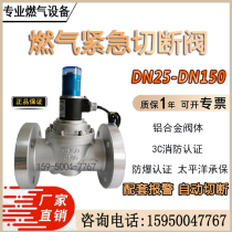 Gas emergency shut-off valve explosion-proof normally open electromagnetic pulse type shut-off valve gas leakage alarm 0 4MPA