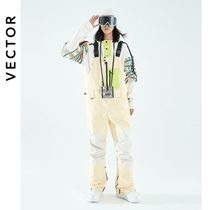 VECTOR ski pants women 2021 new warm waterproof veneer double board detachable strap two wear ski pants men