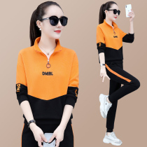 361 leisure sportswear suit women spring and autumn 2021 New thin age temperament fashion sweater two-piece set