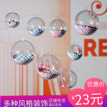 Transparent Ball Decorative Shop Opening Arranged Net Red Dress Plastic Acrylic Ball Ceiling Suspended Pendant Pendant