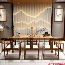 Stainless steel Screen Metal Mountain Yuanyuan partition Drawing Titanium Gold Hollowed-out Living Room Clubhouse Restaurant Background Wall Customize