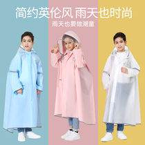Childrens raincoat girls boys and boys rain bag in the school package special long-body rain cloth