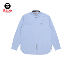 Aape flagship store Mens autumn winter apes badge letter print simple casual shirt 8384XXH