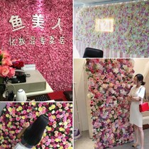 Simulation Plant Wall Green Planting Wall Plastic Flowers Wedding Celebration Background Wall Flowers Wall Fake Flower Wall-mounted Wall Interior Decoration Flower Patch