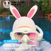 KINNOSCUBA LITTLE WHITE RABBIT DIVING HAT CUTE cartoon diving HEADGEAR UNDERWATER warm sunscreen snorkeling