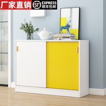 Simple sliding door balcony cabinet window cabinet locker floor cabinet low cabinet sliding door storage cabinet customization