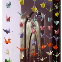 Diy handmade color paper crane origami finished product 10 threading wedding decoration shop decoration hanging jewelry