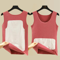 De velvet vest womens autumn and winter seamless warm sling inside with velvet thick double-sided velvet self-heating cotton base shirt