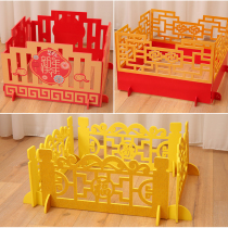 Year of Tiger New Year Decoration Golden Fence Fence Foam Wooden New Year Stack Shopping Mall Beautiful Chen Scene Arrangement Props
