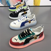Mens shoes autumn thin 2021 new soft bottom breathable deodorant mesh McQueen shoes mesh sports casual board shoes men
