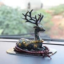 On-board Pendulum to pray for deer car Decorations In the Interior Control Terrace for Men One Road Ping An Pray For Creative Car Supplies