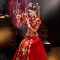 Xiuhe clothing bride 2021 new wedding women Chinese dress wedding dress dragon and phoenix jacket autumn and winter show kimono Xiuhe