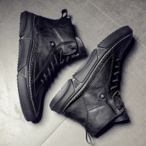 VIRRI CIAGA Tide brand gentleman aristocratic temperament Wu enemy ~ winter plus velvet warm high bang mens shoes tide