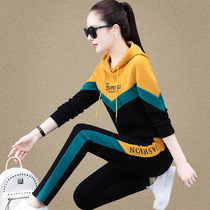 Sports Suit Women Spring Autumn 2022 New Ocean Gas Minus Age Middle Aged Casual Running Suit Little Sub sweatpants quilts
