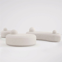 Minimalist lamb suede arched sofa benches mall stores round changing shoes benches light and luxurious living room designer down-to-earth stump