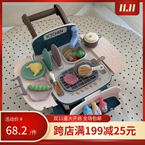 Korea ins childrens house kitchen toy simulation baby cooking stove kitchen kitchenware girl birthday gift 3-6