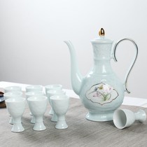 Jingdezhen ceramic wine divider antique liquor set household wine bottle wine cup kit gift