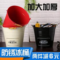 Industrial wind large iron barrel oversize color flower bucket iron flower bucket iron flower shop portable bucket ice bucket beauty
