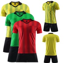 Mens and womens professional football match equipment Referee jersey equipment Football referee suit suit Short sleeve adult red