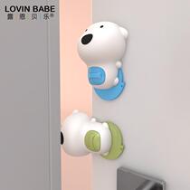 Lun Beile anti-pinch hand door stop baby door card safety door clip windproof door plug children silicone door gear
