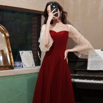 Big code toast to brides with a slim summer banquet temperament mm night gown with dress and dress women usually wear them