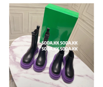 SODA KK 21 autumn and winter British style new cowhide thick-soled high mid-boots Chelsea boots womens shoes short boots