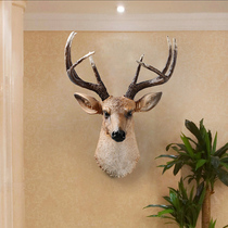 Simulation deer head decoration wall hanging Nordic wall decoration porch wall decoration living room TV background wall pendant