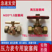 High pressure thickened copper plug valve boiler pressure gauge three-way plug valve two-way cock 4 cm20x1 5