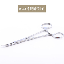 Glass Cupping special stainless steel 18cm Hemostatic Forceps Big Pliers Tweezers Straight Head Elbowed Wine Fine Lamp Alcohol Bottle