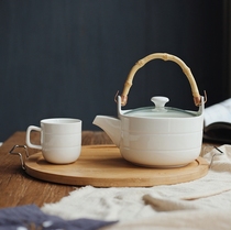 Ar Japanese Afternoon tea set Ceramic coffee cup set Living room creative cold water pot Teapot Herbal tea set with bracket
