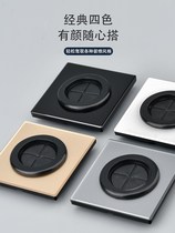 Blank panel with wire outlet hole shielded decorative cover plate 86 type threading socket TV wall blocked hole perforated white board