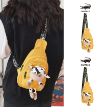 Summer summer bag womens bag 2021 new fashion mobile phone bag canvas shoulder crossbody chest bag wild niche backpack