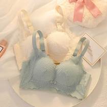 Underwear Female small breasts Poly Cream Without Steel Ring Bone Collection Auxiliary Milk Anti Drooping Latex Bra Hood Comfort Summer Thin