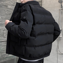 Mens jacket 2021 new trend brand cotton coat Korean version of the slim trend youth quilted jacket autumn and winter down jacket men
