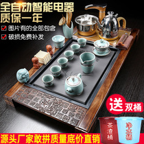 Chengdao Kung Fu tea set Household simple ceramic teacup Automatic office meeting tea tray tea ceremony set