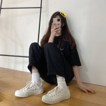 Spring and autumn super fire white shoes niche 2021 new womens shoes summer ins white canvas shoes ulzzang all-match