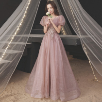 Banquet evening dress dress womens new 2021 explosive small temperament ladies long dress French style usually wear