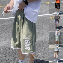 Shorts mens trendy brand casual chic loose ins five-point pants trend versatile 5 points middle pants Hong Kong style pants mens summer