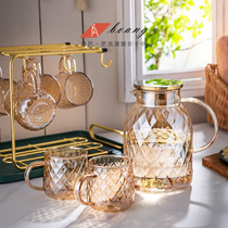 High temperature resistant cold water pot home suit glass large capacity cool water pot cold water cup fruit tea cool tea bottled water container