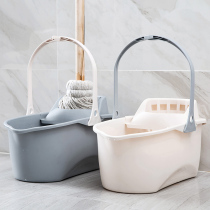 Plastic rectangular mop bucket large bucket squeezed bucket household plastic bucket portable flat mop bucket mop bucket