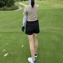 Golf sunscreen leggings ice silk seamless stockings white long-sleeved bottoming shirt summer ladies Korean suit