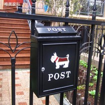 European mailbox outdoor rainwater villa mailbox hangs wall with lock mailbox large pastoral creative message box