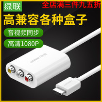 Green union hdmi to AV cable computer ps4 Xiaomi Taobao box connected to the old TV converter three-color adapter