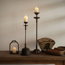 Home Quiet Wind Floor Lamp Zen table lamp cast iron candleholder Living room Floor Lamp Decoration Art Chinese Retro Floor Lamp