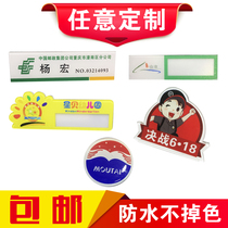 Acrylic badge custom smiley face badge EPOXY special-shaped work number work student card pin type name card custom