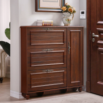  American ultra-thin shoe cabinet Household entrance cabinet Simple modern foyer cabinet large capacity door space-saving dump shoe cabinet