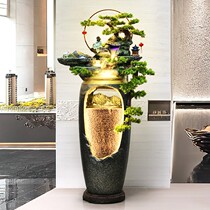 New Chinese water fountain office light luxury landing Zen indoor porch living room fortune humidification rockery ornaments