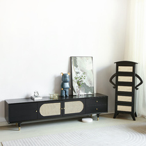 Nordic Minimalist Solid Wood TV Cabinet Day Style Log Floor Containing Cabinet Living-room Lockers Light Lavish Chic TV Cabinet